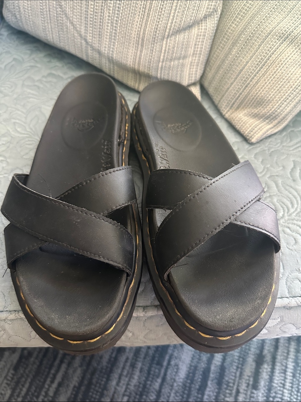 Women’s Black Platform Slide Sandals - Picture 3 of 5